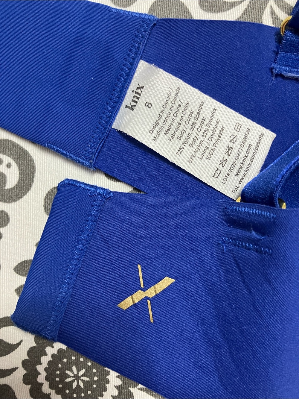 Knix Wingwoman Contour Bra Sz 8 in Cobalt Blue - Picture 5 of 6